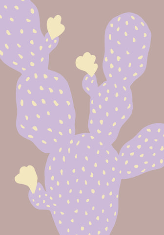 Lilac Cactus - Wall Art - By 1x Studio- Gallery Art Company