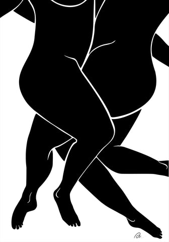 Lovers Black - Wall Art - By 1x Studio II- Gallery Art Company