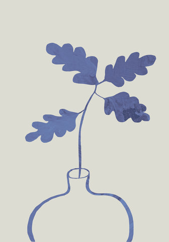 Blue Oak Plant - Wall Art - By 1x Studio- Gallery Art Company