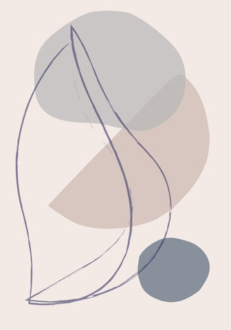 New Shapes Blue No 1 - Wall Art - By 1x Studio- Gallery Art Company