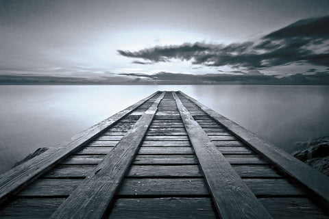Cosmic Dock BW - Wall Art - By Katherine Gendreau- Gallery Art Company