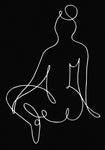 lineart_nude black pica_002_Black - Wall Art - By 1x Studio II- Gallery Art Company