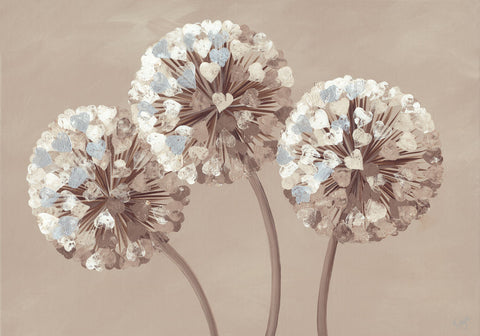 Chocolate Allium Hearts - Wall Art - By Kaye Lake- Gallery Art Company