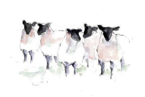 Minimalist Watercolor Sheep I - Wall Art - By Ethan Harper- Gallery Art Company