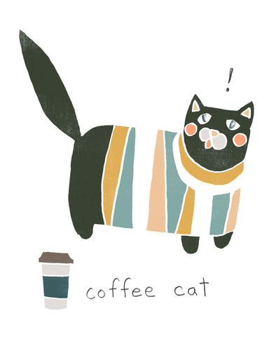 Coffee Cats III - Wall Art - By June Erica Vess- Gallery Art Company