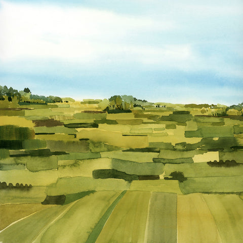 Green Gold Valley I - Wall Art - By Grace Popp- Gallery Art Company