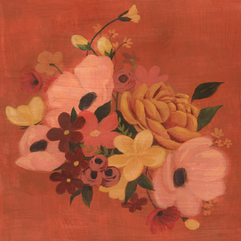 Burnt Orange Bouquet I - Wall Art - By Grace Popp- Gallery Art Company