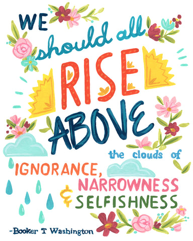 Booker T Washington Quote II - Wall Art - By June Erica Vess- Gallery Art Company