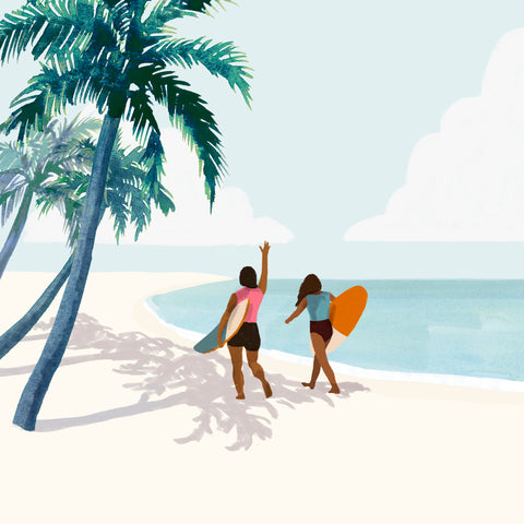 Palm Tree Paradise II - Wall Art - By Victoria Barnes- Gallery Art Company