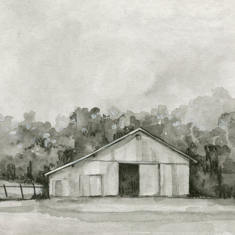 Solemn Barn Sketch IV - Wall Art - By Emma Caroline- Gallery Art Company