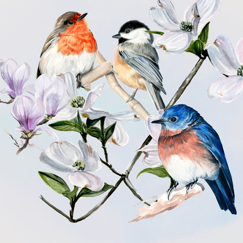 Four Little Birds I - Wall Art - By Jennifer Paxton Parker- Gallery Art Company