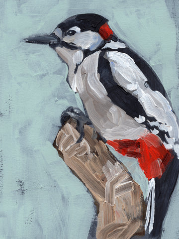 Woodpecker Paintstrokes I - Wall Art - By Jennifer Paxton Parker- Gallery Art Company