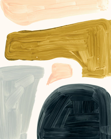 Brushy Shapes II - Wall Art - By Victoria Barnes- Gallery Art Company