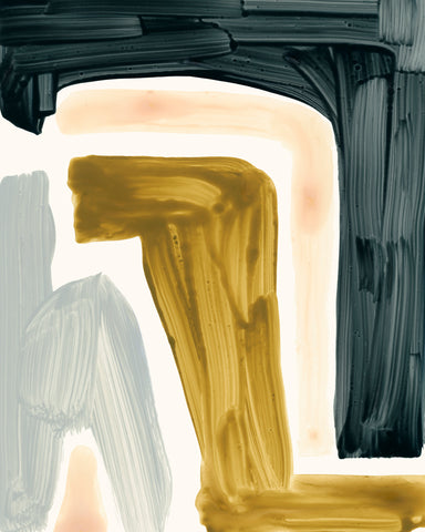Brushy Shapes III - Wall Art - By Victoria Barnes- Gallery Art Company