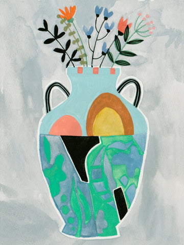 Collage Vase IV - Wall Art - By Melissa Wang- Gallery Art Company