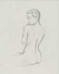 Female Back Sketch I - Wall Art - By Jacob Green- Gallery Art Company