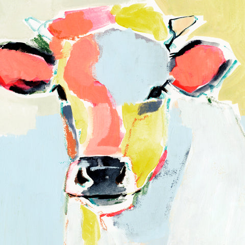 Pastel Cow II - Wall Art - By Victoria Barnes- Gallery Art Company