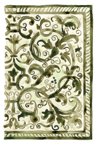 Sage Panel Motif II - Wall Art - By June Erica Vess- Gallery Art Company