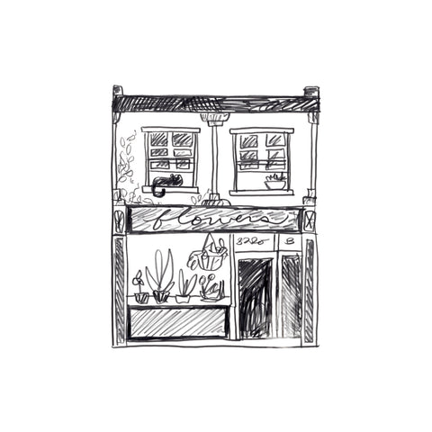 Shopfront Sketches IV - Wall Art - By June Erica Vess- Gallery Art Company