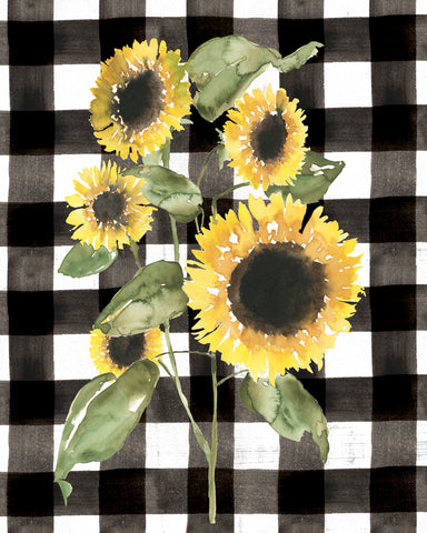 Buffalo Check Sunflower I - Wall Art - By Jennifer Goldberger- Gallery Art Company