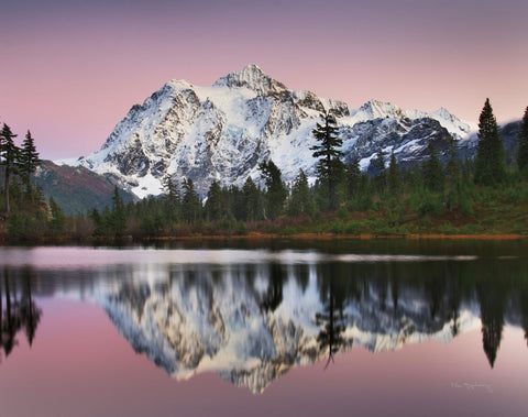 Mount Shukan Reflection II Crop - Wall Art - By Alan Majchrowicz- Gallery Art Company