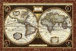 Decorative World Map - Wall Art - By Vision Studio- Gallery Art Company