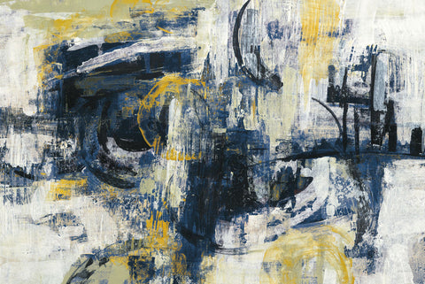 Graffiti Wall III Indigo Crop - Wall Art - By Silvia Vassileva- Gallery Art Company