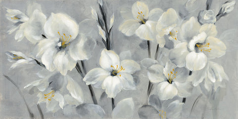 Flowers on Gray - Wall Art - By Silvia Vassileva- Gallery Art Company