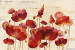 Red Flowers on Marble - Wall Art - By Silvia Vassileva- Gallery Art Company