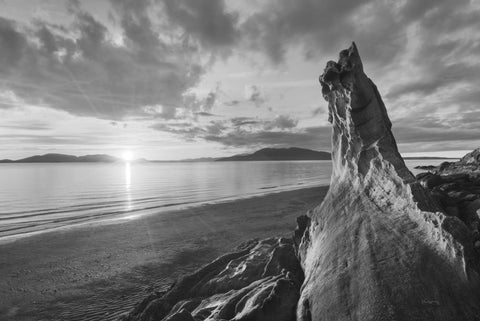 Samish Bay Sunset I BW - Wall Art - By Alan Majchrowicz- Gallery Art Company
