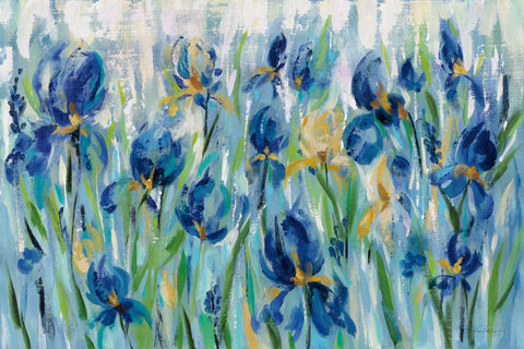 Iris Flower Bed - Wall Art - By Silvia Vassileva- Gallery Art Company