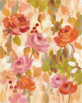 Pink and Orange Brocade I - Wall Art - By Silvia Vassileva- Gallery Art Company