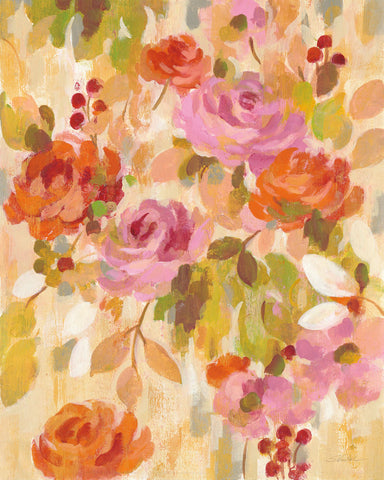 Pink and Orange Brocade II - Wall Art - By Silvia Vassileva- Gallery Art Company
