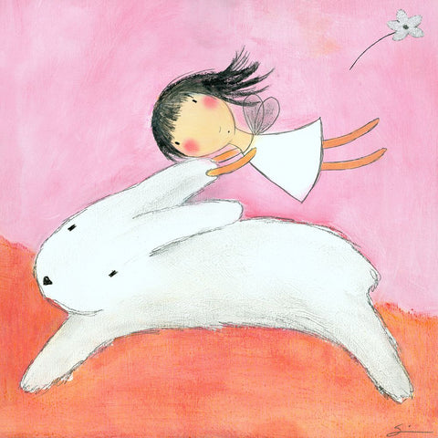 Fairy on Hare - Wall Art - By Carla Sonheim- Gallery Art Company