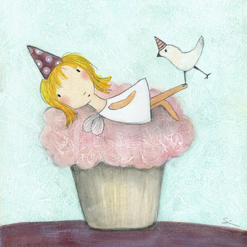 Cupcake Fairy - Wall Art - By Carla Sonheim- Gallery Art Company