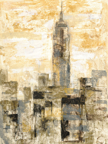 Manhattan Gray and Gold II - Wall Art - By Silvia Vassileva- Gallery Art Company