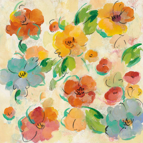 Playful Floral Trio III - Wall Art - By Silvia Vassileva- Gallery Art Company