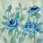 Brushy Blue Flowers II - Wall Art - By Silvia Vassileva- Gallery Art Company