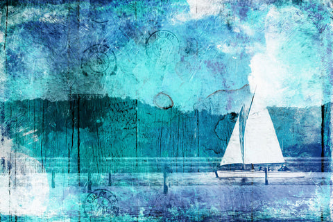 Boating Abstract Blue - Wall Art - By Jace Grey- Gallery Art Company
