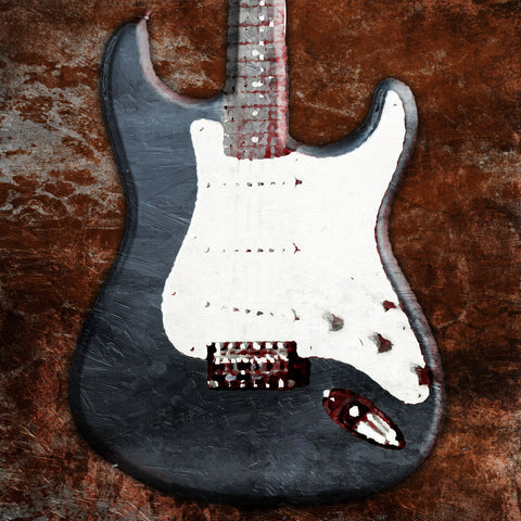 Rustic Electric Guitar - Wall Art - By Jace Grey- Gallery Art Company