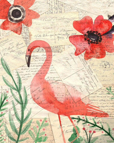Postcard Flamingo 2 - Wall Art - By Kimberly Allen- Gallery Art Company