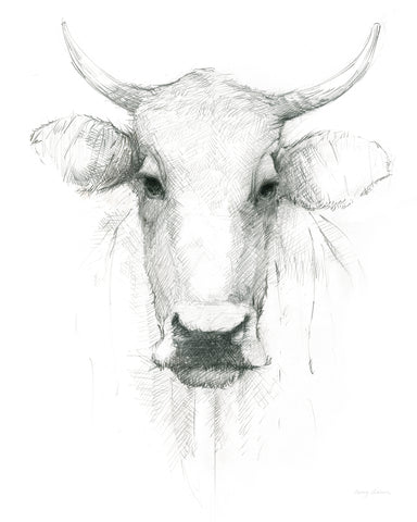 Cow Sketch - Wall Art - By Avery Tillmon- Gallery Art Company