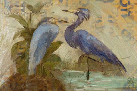 Egret Pair - Wall Art - By Sarah Butcher- Gallery Art Company