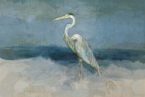 White Heron - Wall Art - By Sarah Butcher- Gallery Art Company