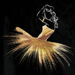 Golden Dress Puff - Wall Art - By Onrei- Gallery Art Company