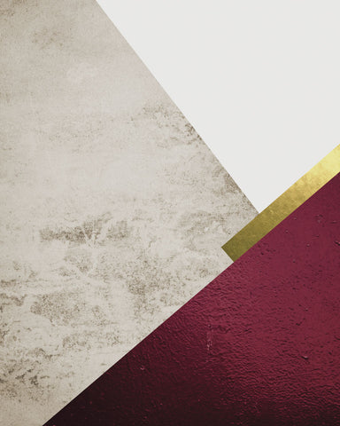 Beige Burgundy Mountains - Wall Art - By Urban Epiphany- Gallery Art Company