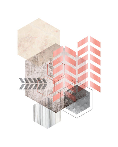 Hexagonal Geo 2 - Wall Art - By Urban Epiphany- Gallery Art Company