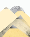 Yellow and Grey Mountains 2 - Wall Art - By Urban Epiphany- Gallery Art Company