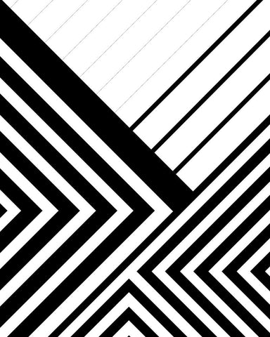 BW Geo Lines 3 - Wall Art - By Urban Epiphany- Gallery Art Company