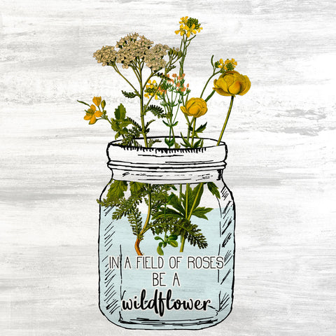 Wildflower Jar 2 - Wall Art - By Kimberly Allen- Gallery Art Company
